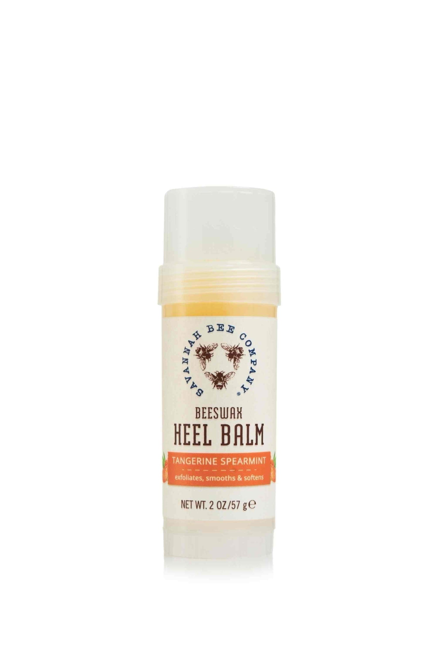 Beeswax Heel Balm Tangerine Spearmint 2 oz. Screwed off top.
